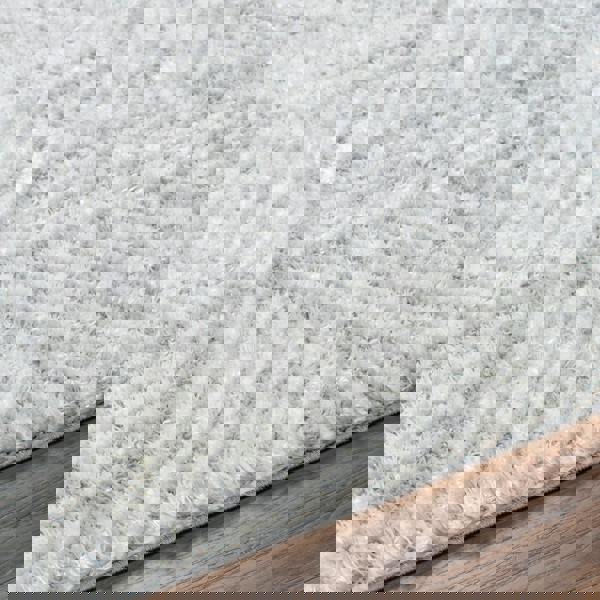 Livabliss Cloudy Shag-Geometric Beige Grey Soft Plush Pile Rug