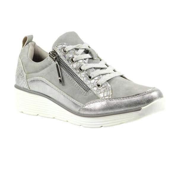 Lunar Womens/Ladies Kiley Trainers - Silver - 