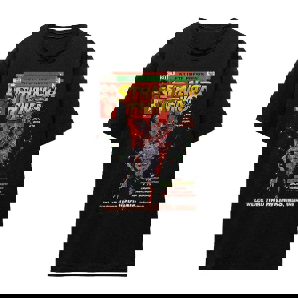 Stranger Things Womens Welcome To Hawkins Comic T-Shirt - Black