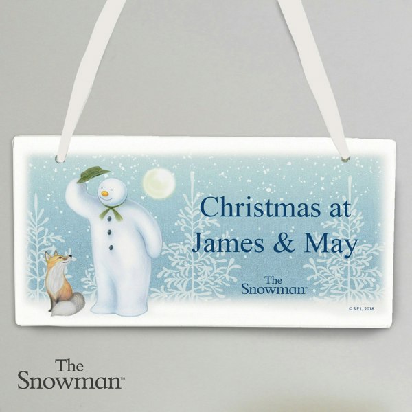 Personalised Memento Company Personalised The Snowman Snow Wonder Wooden Sign