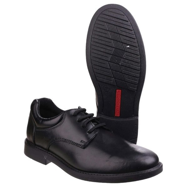 Hush Puppies Tim Senior Leather Boys's Black Shoes