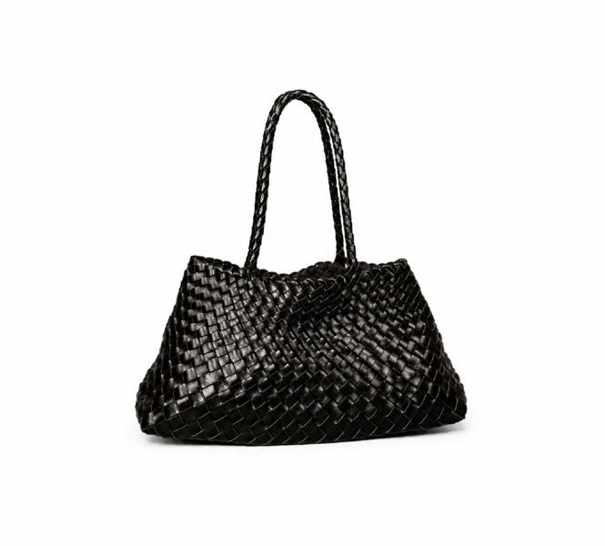 RIMINI Hand Woven Shoulder Bag 'Donna' - Black