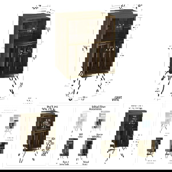 Dorel Home Condord Turntable Stand White / Blue