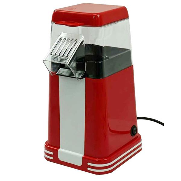 Gr8 Home 1200W Retro Red Hot Air Popcorn Maker Machine Oil-Free with 6 Popcorn Boxes, Red