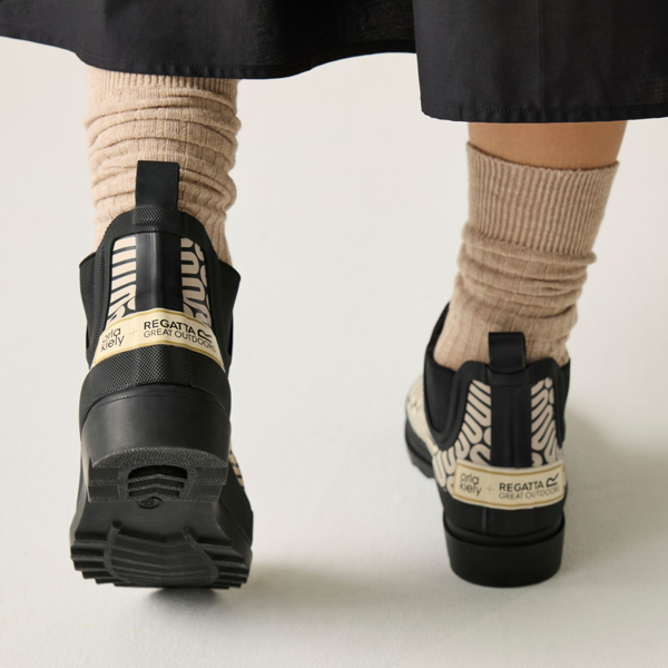 Regatta Women's Orla Kiely Wiggle Mid Cut Wellington Boots - Monochrome
