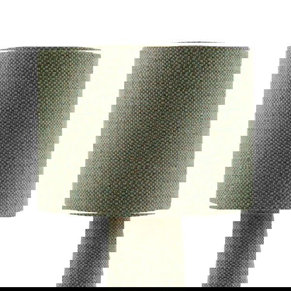 Forest and Olive Green Jacquard Linen Lamp with Fabric Shade and Base Image 3