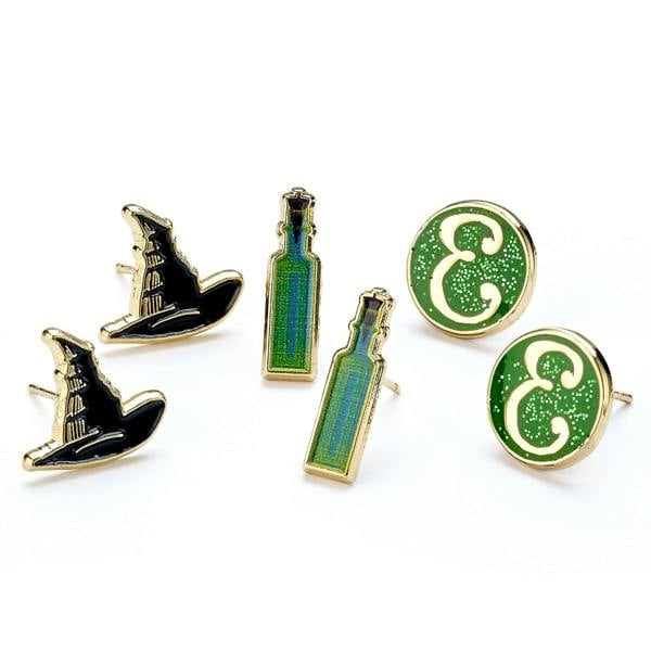 Wicked Hat, Potion and E logo Stud Earring Set