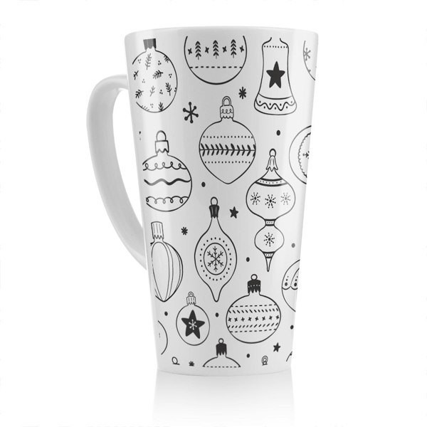 Benjamin Tate Design Hand Drawn Christmas Decorations Dining Latte Mug