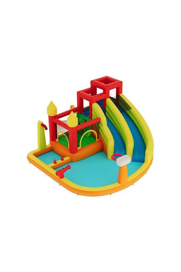 Living and Home Inflatable Trampoline Bounce House with Long Slide