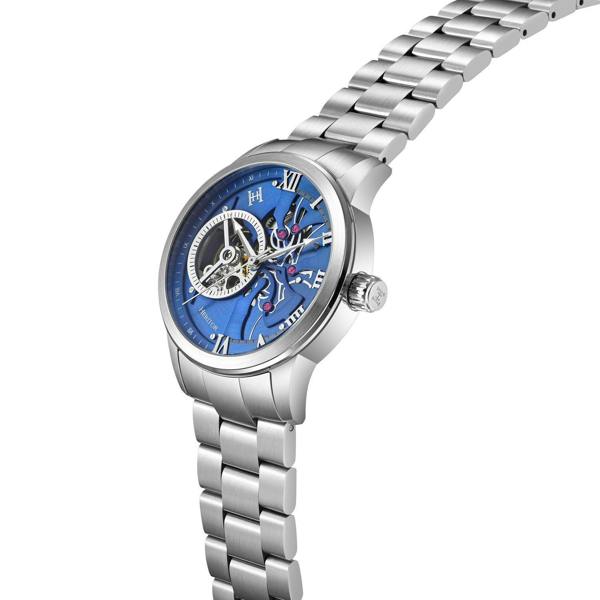 Heritor Automatic August Stainless Steel-Band Watch - Silver/Blue - HERHS4803