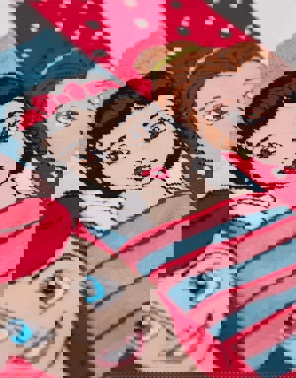 Disney Princess Girls Multicoloured 6 Pack Calf Socks Set of 6