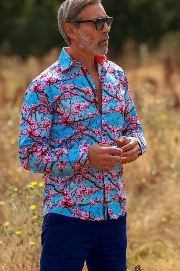 BLOSSOM  PRINT SHIRT – Premium Men's Patterned Shirt by Claudio Lugli | Bold Design, Tailored Fit, Best Printed Shirts
