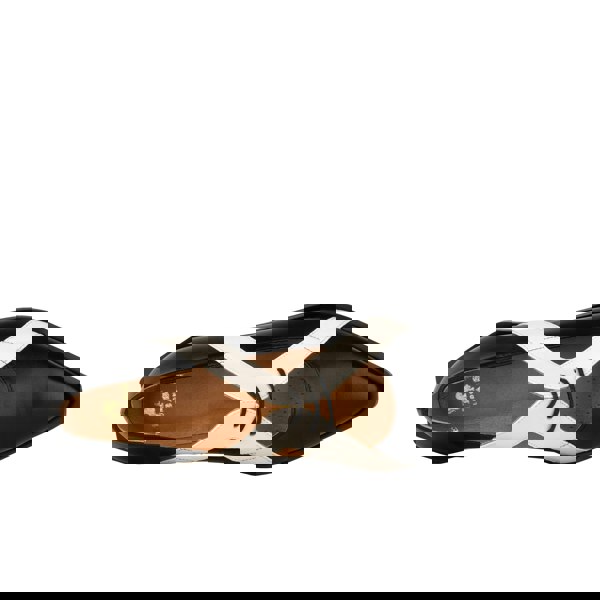 Embassy London Harlowe - Black & White - Women's cutout leather lace up shoe