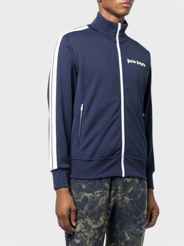 Palm Angels Classic Track Jacket Navy Blue/White - Supplied FashionPALM ANGELS