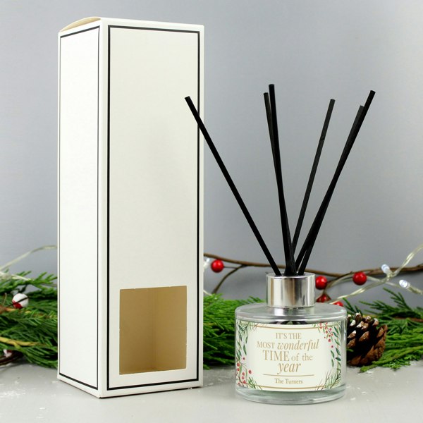 Personalised Memento Company Personalised 'Wonderful Time of The Year' Christmas Reed Diffuser