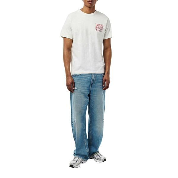 Replay Mens Back Jeans Logo T-Shirt - White - 