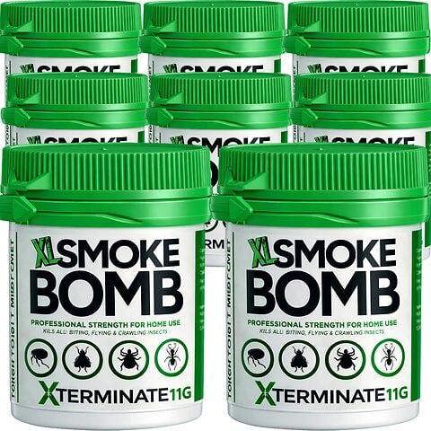 Xterminate XL 11g Smoke Bomb Fogger Insect Killer For Fleas, Bed bug, Carpet Moths, Cluster Fly, Silverfish, Beetle x 8