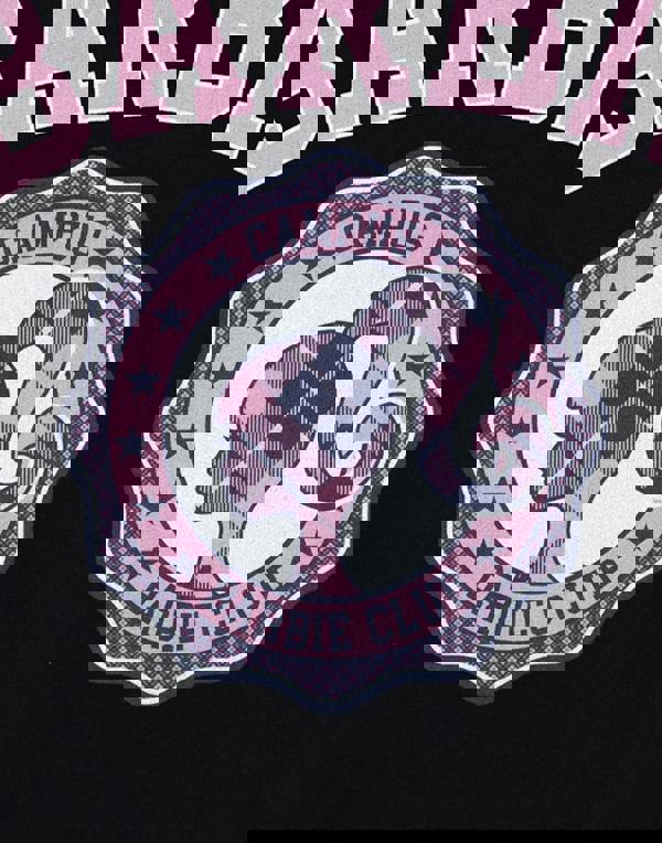 Barbie Girls Black Checked Collegiate Hoodie