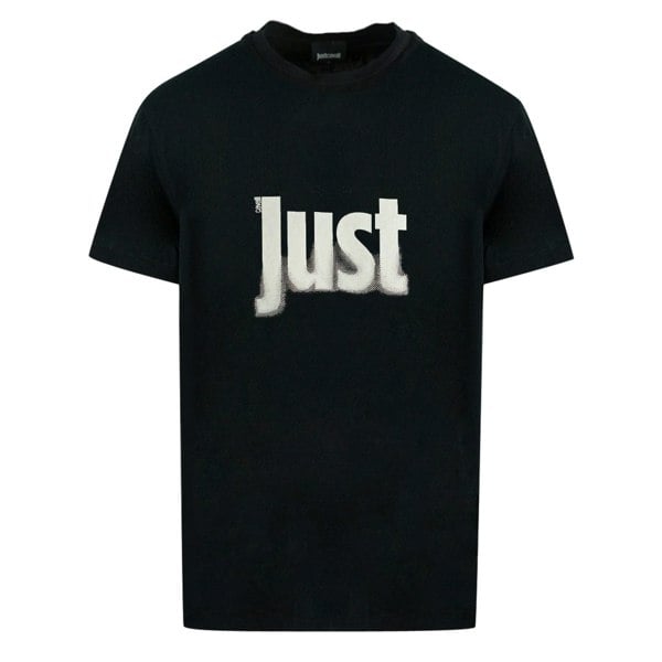 Just Cavalli Fading Logo T-Shirt - Black