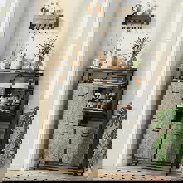 Flip-down Shoe Cabinet