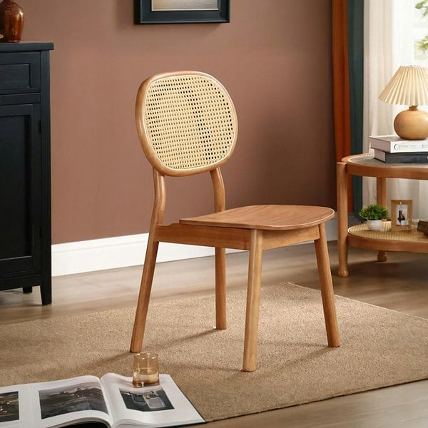 James Rattan Dining Chair, Solid Wood-Rit Concept-Rit Concept