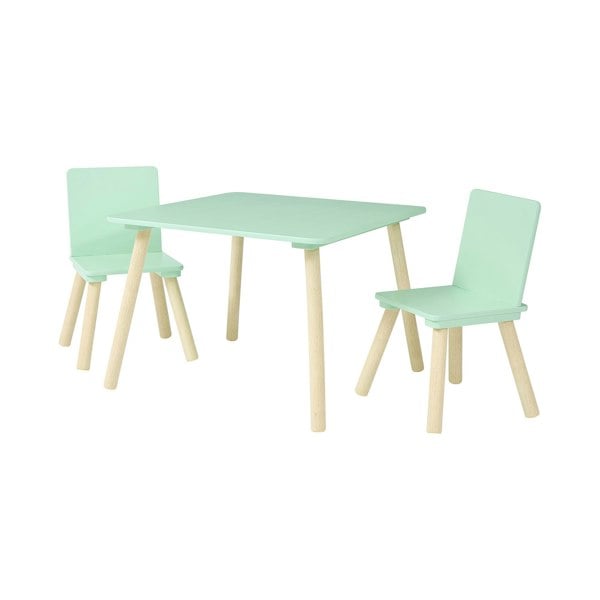 Liberty House Toys Kids Green Table and Two Chairs Set