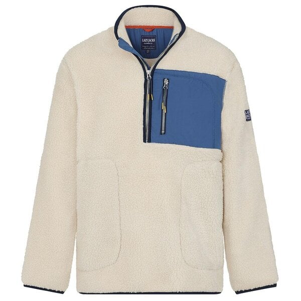 Lazy Jacks LJ850 - Men's Half Zip Sherpa Fleece - Oatmeal