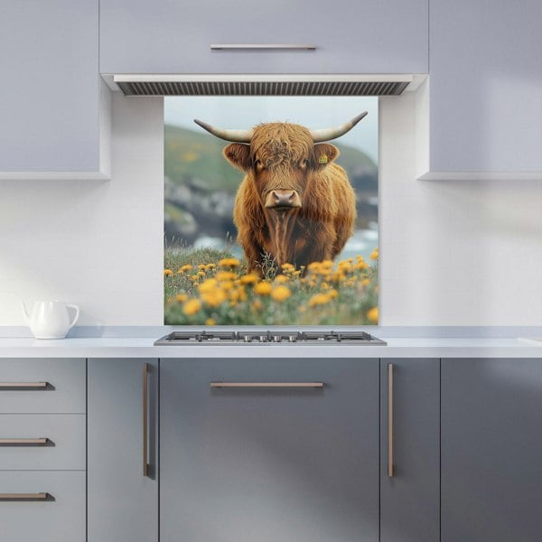 Warren Reed - Designer Highland Cow By The Coast Kitchen Splashback