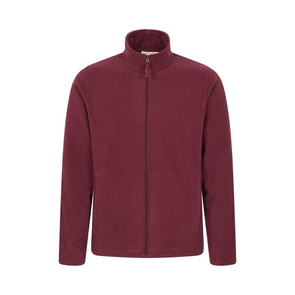 Mountain Warehouse Mens Raso Full Zip Fleece Top - Dark Burgundy