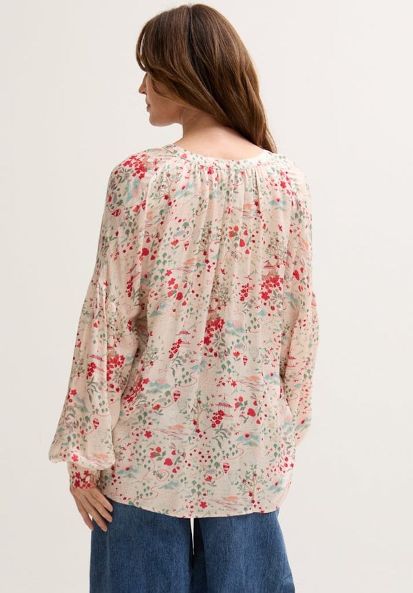 Rosetti Wishing Well Print Blouse In Multi