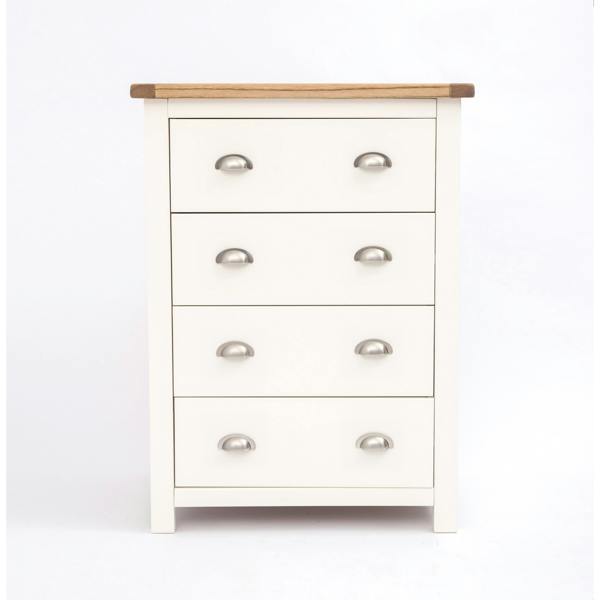 Lovere 4 Drawer Chest of Drawers Chrome Cup Handle