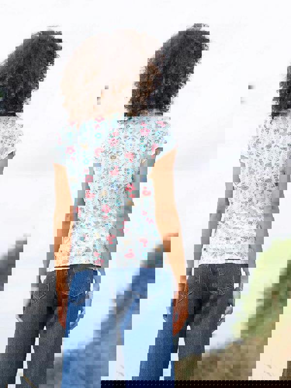 Kite Womens Organic Alum Slub Jersey Top Flower Press