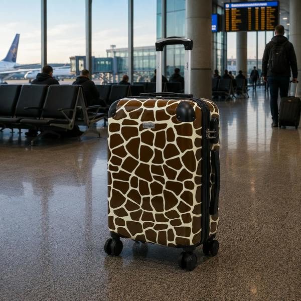 Groundlevel Animal Print 20" Hard Shell Cabin Suitcase Lightweight Spinner Carry On