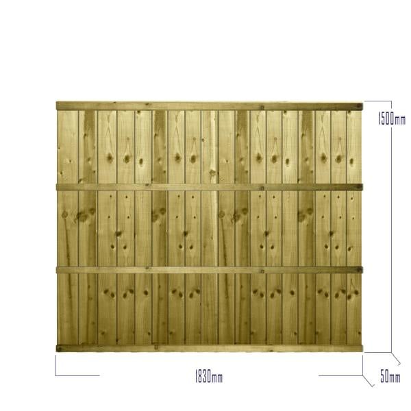 [amazon variation] feather edge semi-braced fence panel [6ft x 1ft, 2ft, 3ft, 4ft, 5ft] 5