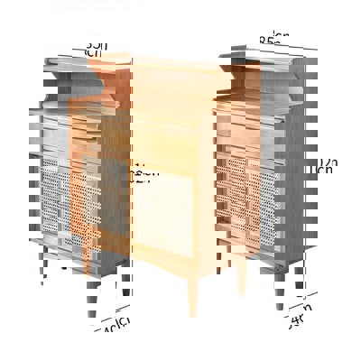 H11 Elvis Rattan Sideboard, Oak-Ritconcept-Rit Concept