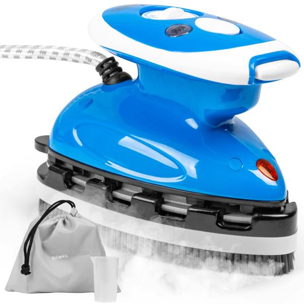 Duronic SI2 BE Mini Travel Steam Iron 375W Blue 50ml Variable Temperature for Holidays Quilting & Crafts