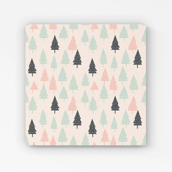 Warren Reed Christmas Tree Silhouette Pattern Canvas