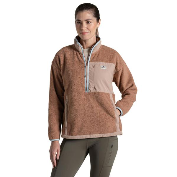Craghoppers Womens/Ladies Grange Half Zip Fleece Jacket - Umber - 