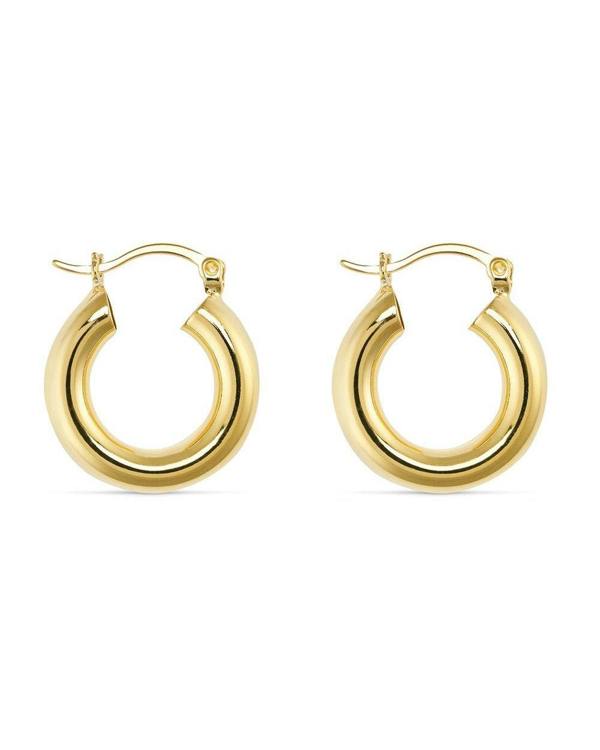 Small 14K Gold Thick Hoops - Earrings - Elk & Bloom