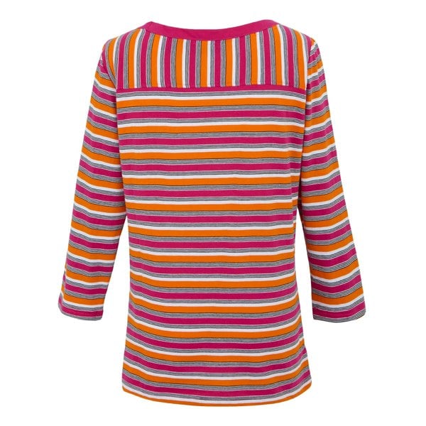 Regatta Womens/Ladies Baylette II Striped T-Shirt - Pink Fusion