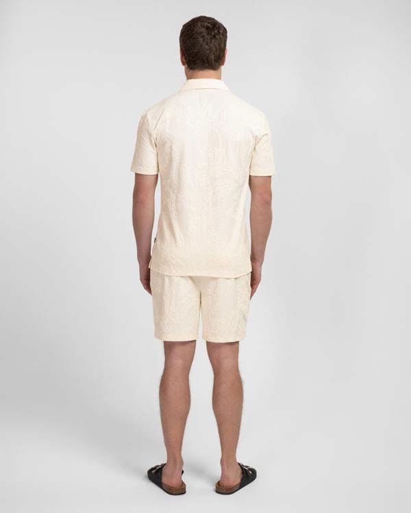 Steel & Jelly Kenton - Paisley Texture Jersey Short Sleeve Shirt