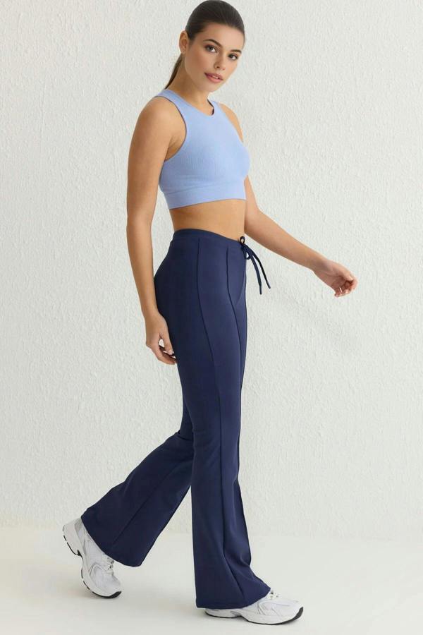 WOVCOR Scuba Fabric Knitted Jogger with Tie Detail