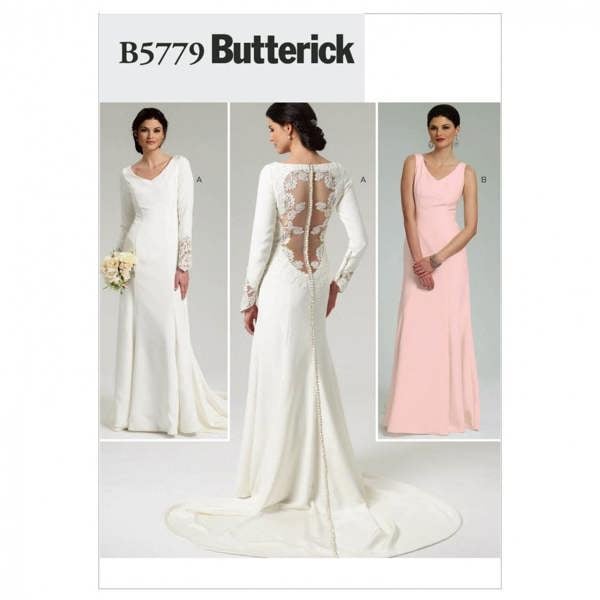Butterick Sewing Pattern 5779, Dresses, Wedding Dresses for Women, 4-6-8-10-12 - Advanced