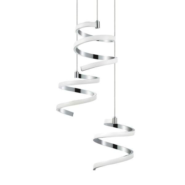 COSYLYTE Nyah 3 Light LED Spiral Cluster Pendant Light
