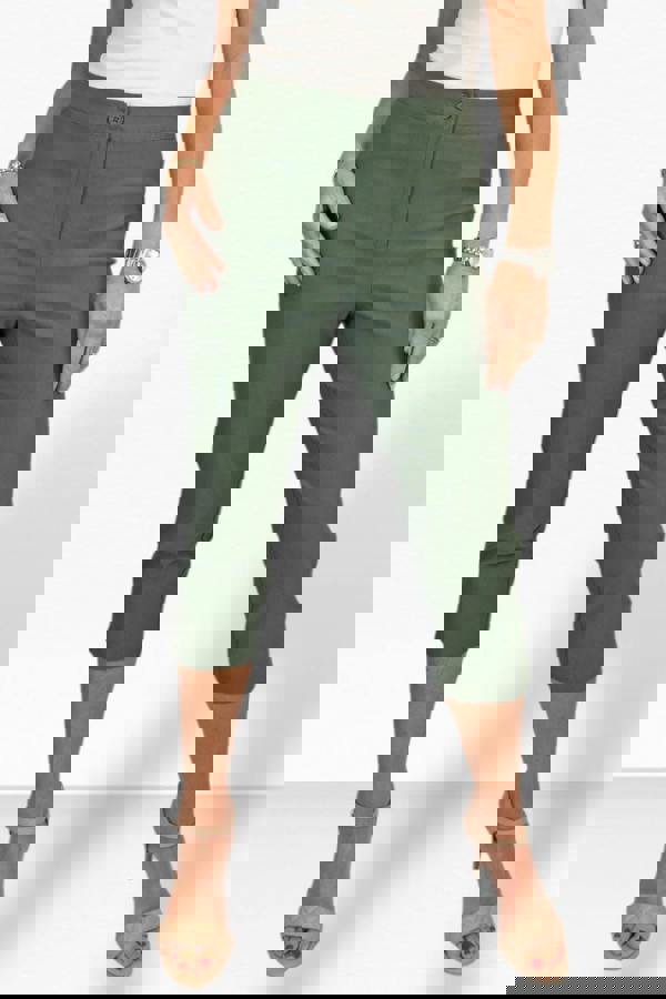 Paulo Due Women's Slim Fit Stretch Cropped Trousers