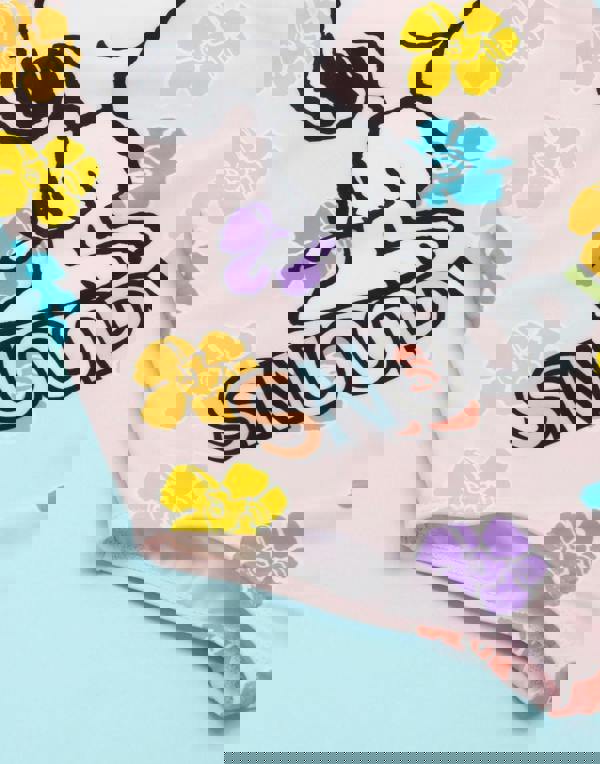 Peanuts Girls Pink Snoopy 1 Piece Swimming Costume