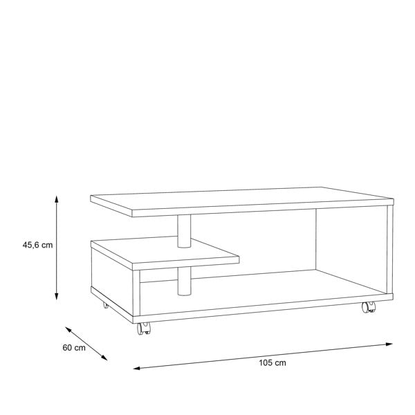 Furniture To Go Bailey Coffee Table in Concrete Grey