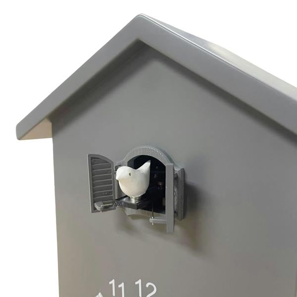 WALPLUS WC2139 - Grey Minimalist Cuckoo Clock