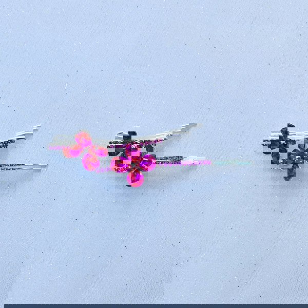 Flower Hair Grips Flower Hair Slides Pink Sparkly Hair Grips