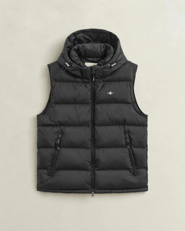 GANT Mens Active Cloud Vest - 5 Black | CHO | Designer Mens Padded Gilets
